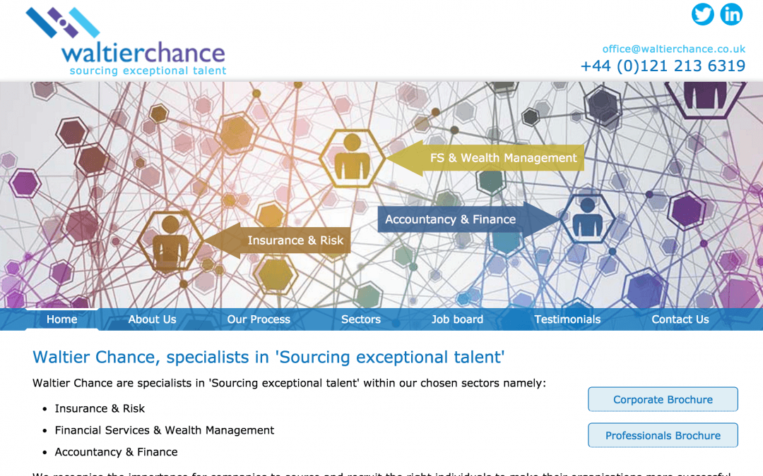New Website for Waltier Chance Recruitment Consultants